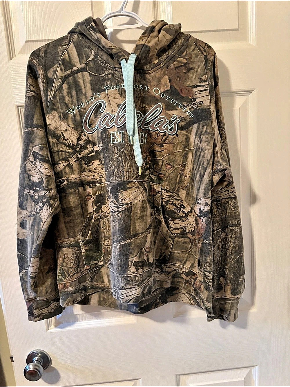 Cabela's Camo Long-Sleeve Hoodie Brown & Teal